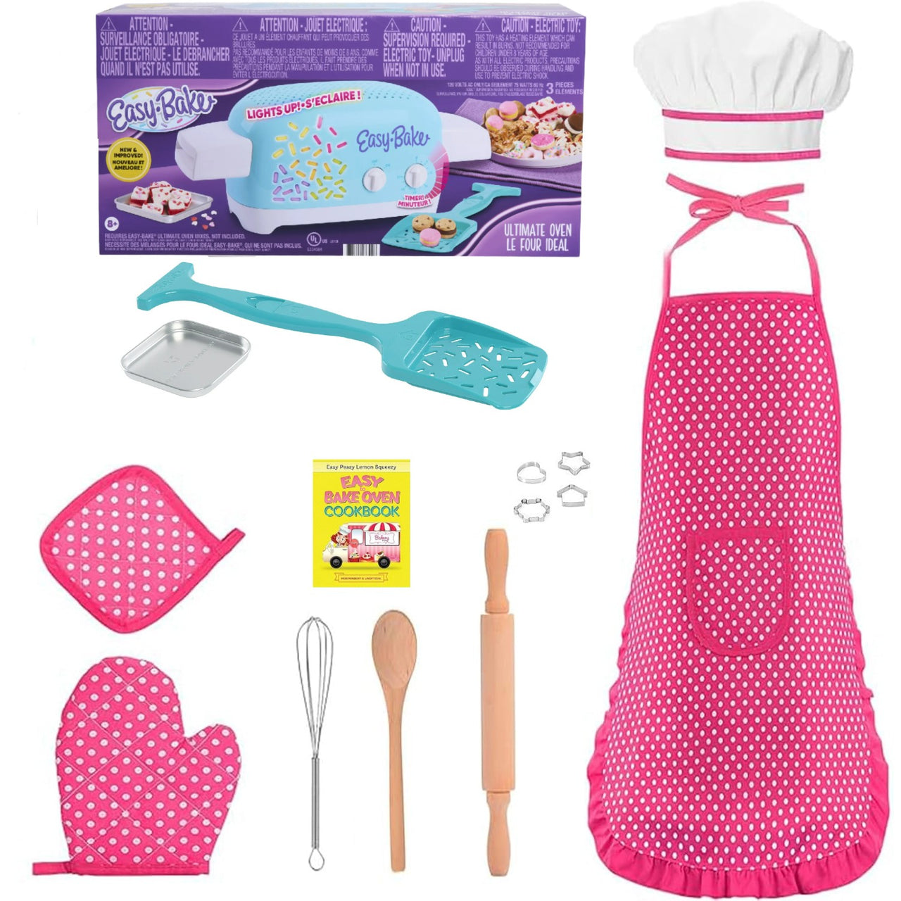 Easy Bake Oven Baking Bundle (Oven, Apron, Mitt, Chef Hat, Cookbook + More)